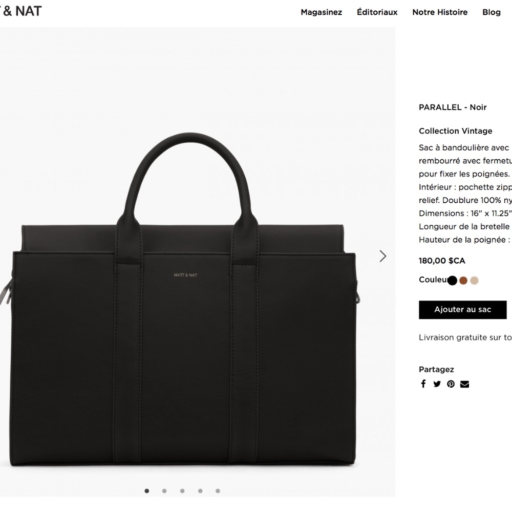 Vegan laptop bag